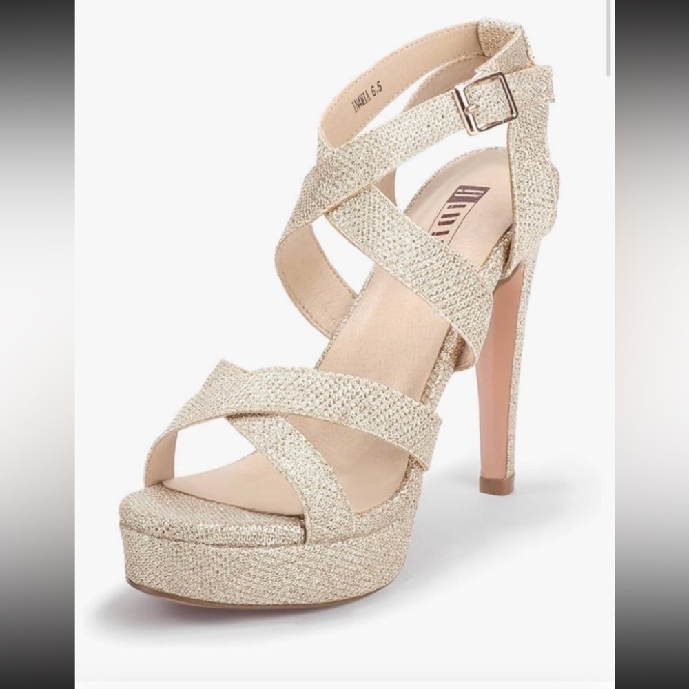 IDIFU Women's Dress Platform High Heels Strappy Heeled Sandals Open Toe NIB 9